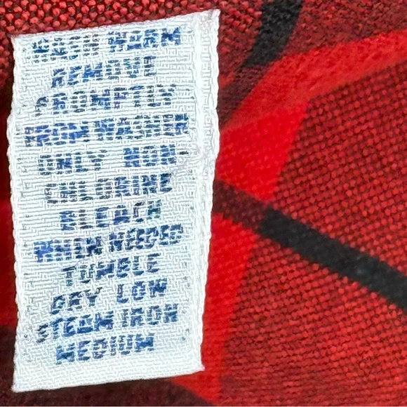 [SOLD!] Vtg 90's Men's Ralph LaurenRed Plaid Flannel Oxford Button Down Shirt XL - Picture 6 of 10